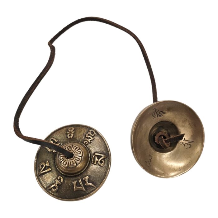 Handmade Bronze Tingsha Bell – 6.6 cm | Tibetan hand cymbals