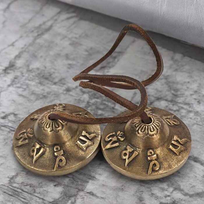 Handmade Bronze Tingsha Bell – 5.5 cm | Tibetan hand cymbals