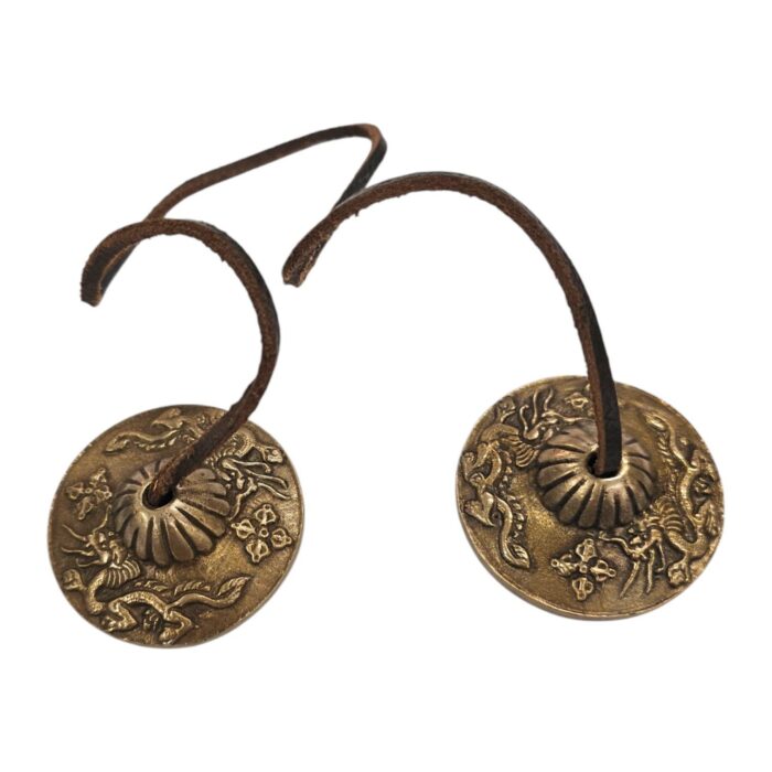 Handmade Bronze Tingsha Bell – 5.5 cm - Dragon | Tibetan hand cymbals