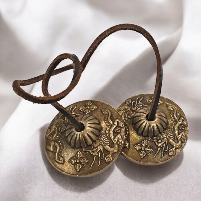 Handmade Bronze Tingsha Bell – 5.5 cm - Dragon | Tibetan hand cymbals