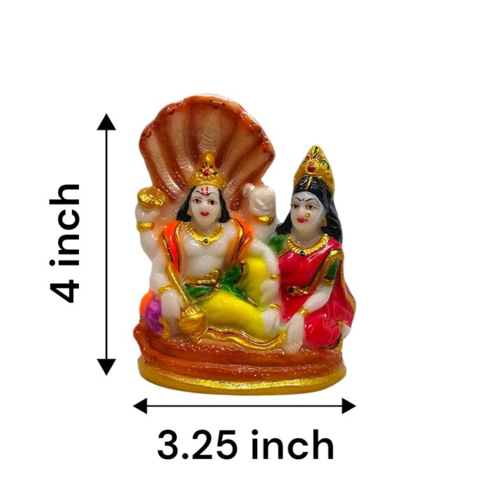 Vishnu and Lakshmi on Sheshnaag - 4 inch