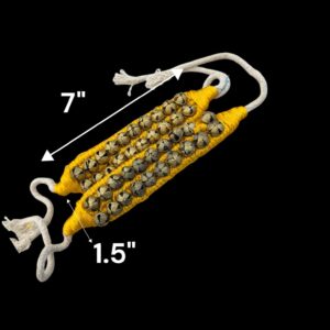 Dance Ghungroo with yellow Pads - 2 line | Traditional Indian Dance Ghungroo for Bharatnatyam