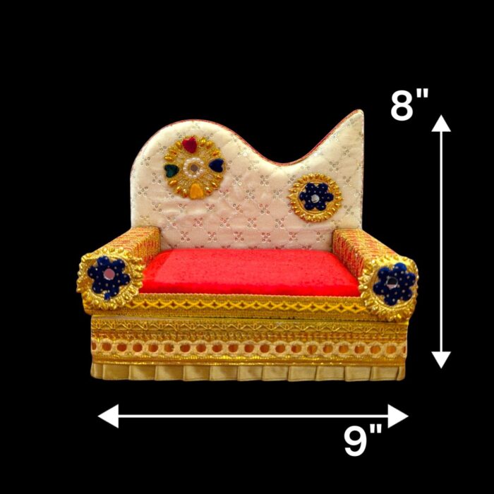 Sofa Singhasan - Ganpati Singhasan - Large - with box | Laddu Gopal Singhasan