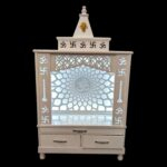 Large Size Wooden Mandir | Temple for Home in Canada and USA | Wooden Pooja Mandir with Led Backlight