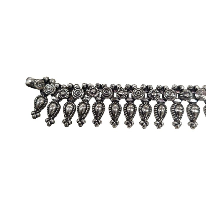 Elegant Traditional Anklets - Oxidized 925 Sterling Silver | Silver Anklets for Adults