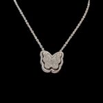 Pure Silver Butterfly Pendant with Chain | 925 Sterling Silver Necklace