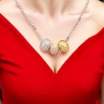 Sterling Silver Tricolor Pendants-Oval with Chain | 925 Sterling Silver | Gift for her