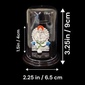 999 Pure silver Ganesha idol | Pure Silver Car Dashboard Statue | Silver Idol for Gift