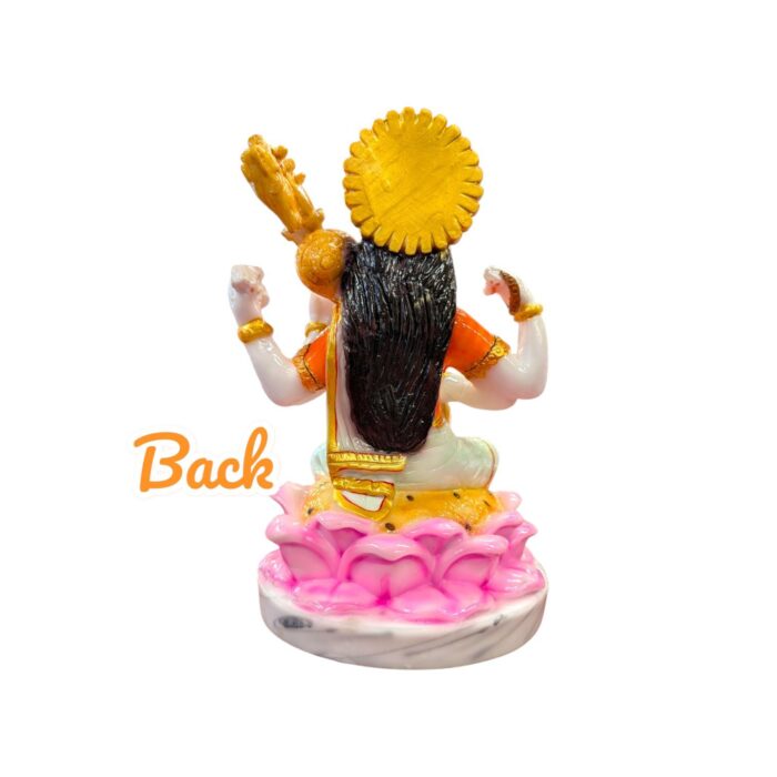 Goddess Saraswati Idol - 9 inch | Saraswati Statue - Image 5
