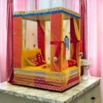 Laddu Gopal Bedroom with Net curtains - Small