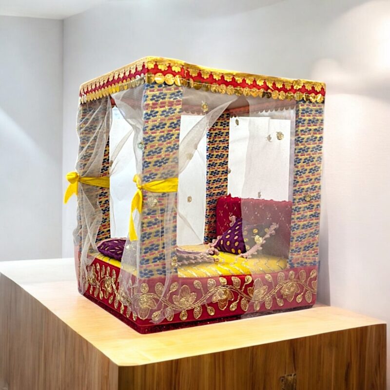 Laddu Gopal Bedroom with Net curtains