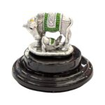 Pure Silver Kamdhenu - Cow and Calf - Dome - Image 5