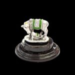 Pure Silver Kamdhenu - Cow and Calf - Dome