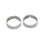 Pair of Pure Silver Toe Rings | Adjustable Toe rings