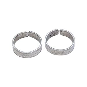 Pair of Pure Silver Toe Rings | Adjustable Toe rings