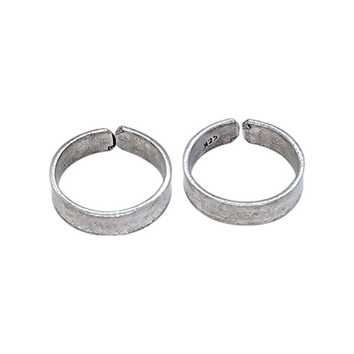 Pair of Pure Silver Toe Rings | Adjustable Toe rings