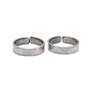 Pair of Pure Silver Toe Rings | Adjustable Toe rings