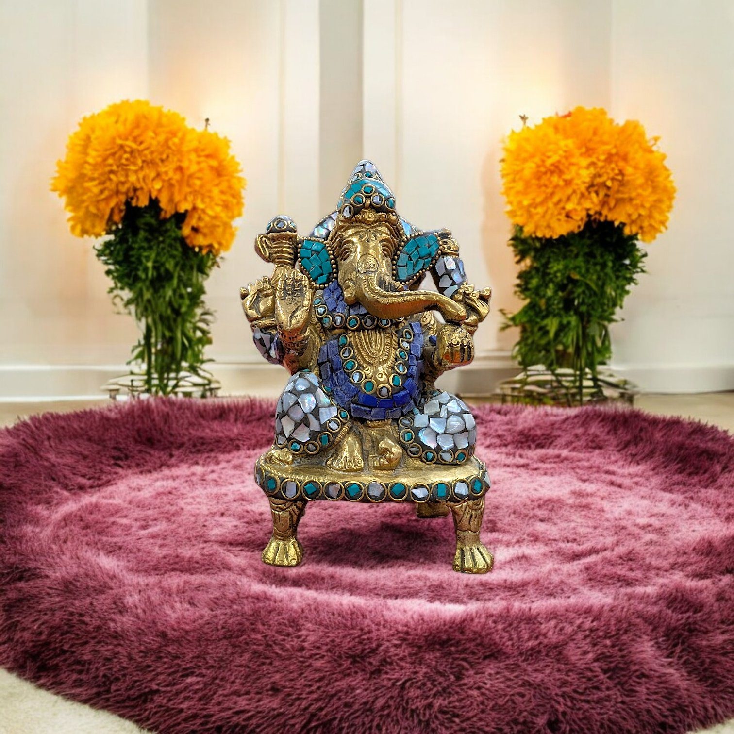 Brass Ganesh Statue | Handmade Ganesha Idol