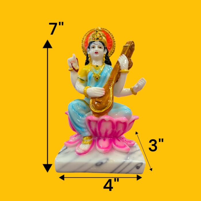 Goddess Saraswati Idol - 7 inch | Saraswati Maa Statue