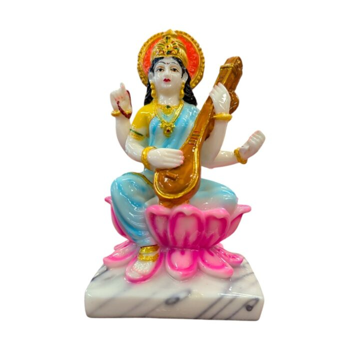 Goddess Saraswati Idol - 7 inch | Saraswati Maa Statue