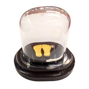 Pure Silver Lakshmi charan Paduka in dome | Laxmi feet