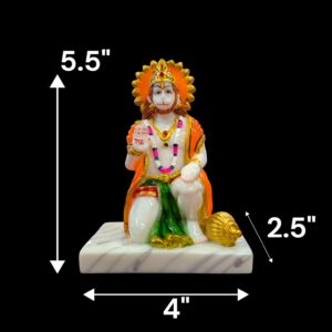 Hanuman Idol - 5.5 inch | Hanuman Statue - Marble finish