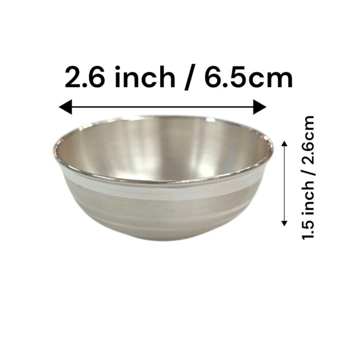 Pure Silver Katori  | Small sized 2.6inch pure silver Bowl