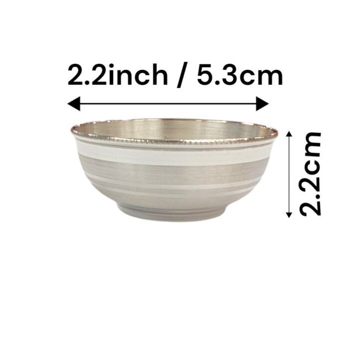 Pure Silver Katori | 2.2 inch pure silver Bowl