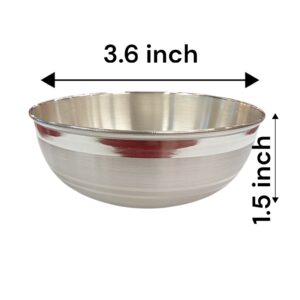 Pure Silver Bowl | 3.6 inch pure Silver katori