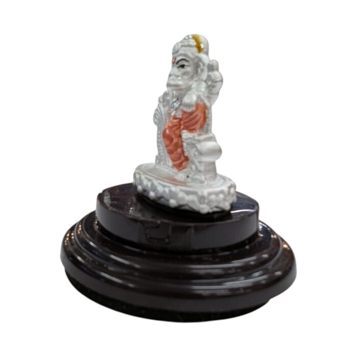Pure silver Ganesha idol | Pure Silver Car Dashboard Statue | Silver Idol for Gift