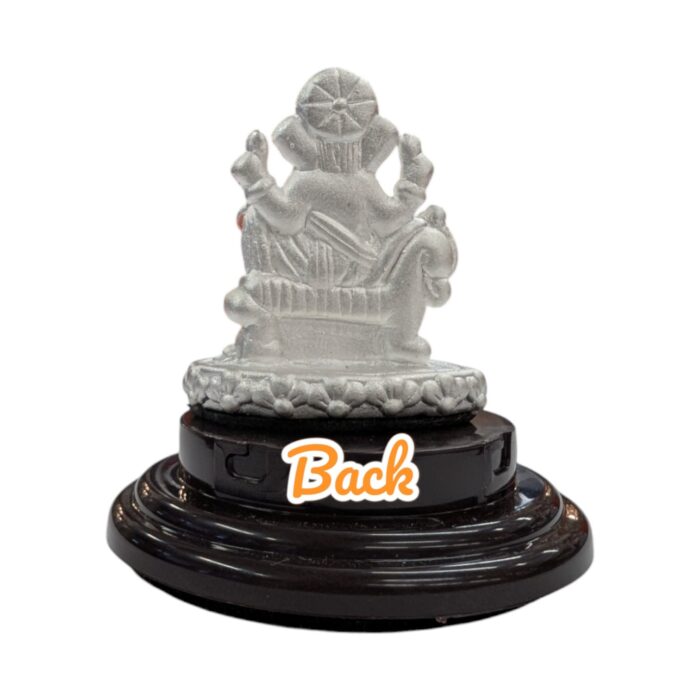 Pure silver Ganesha idol | Pure Silver Car Dashboard Statue | Silver Idol for Gift