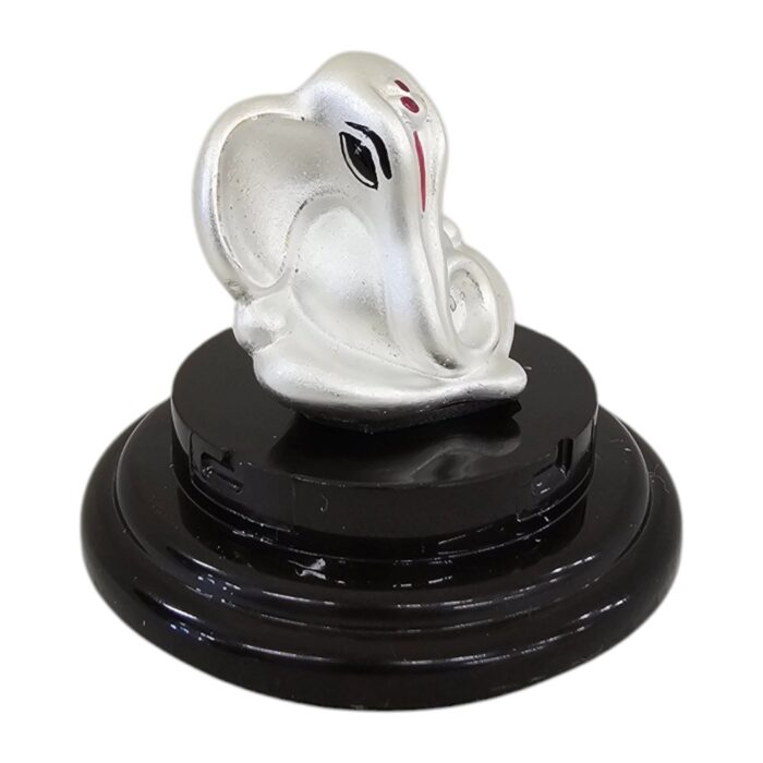 Pure silver Ganesha idol in dome-AP | Unique Ganesh Car Dashboard Statue