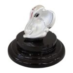 Pure silver Ganesha idol in dome-AP | Unique Ganesh Car Dashboard Statue