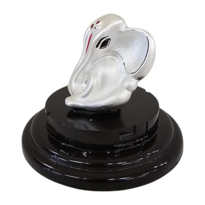 Pure silver Ganesha idol in dome-AP | Unique Ganesh Car Dashboard Statue