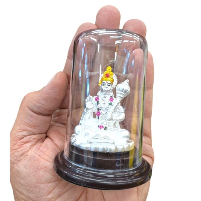 Pure Silver Hanuman idol - 999 Purity | Silver Statue of Hanuman