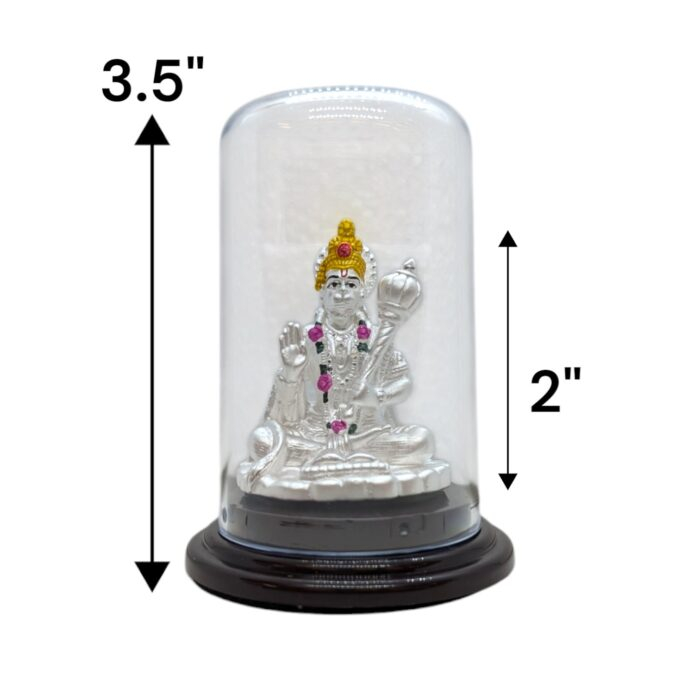 Pure Silver Hanuman idol - 999 Purity | Silver Statue of Hanuman