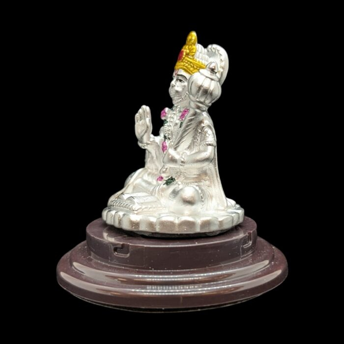 Pure Silver Hanuman idol - 999 Purity | Silver Statue of Hanuman