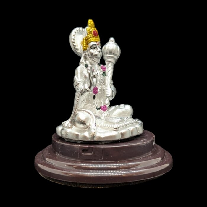 Pure Silver Hanuman idol - 999 Purity | Silver Statue of Hanuman