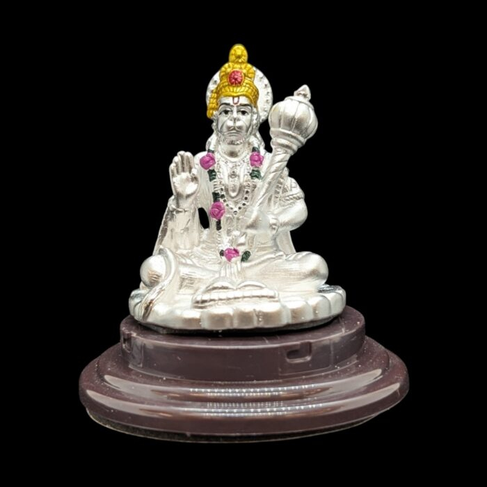 Pure Silver Hanuman idol - 999 Purity | Silver Statue of Hanuman