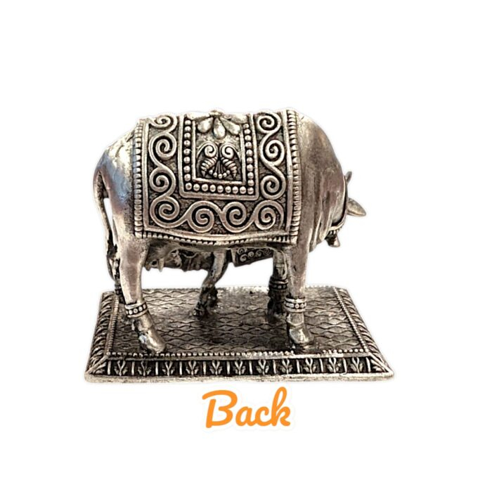 Pure Silver Kamdhenu Cow and Calf