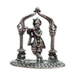 Oxidized Pure silver Krishna idol | Small Car Dashboard Idol