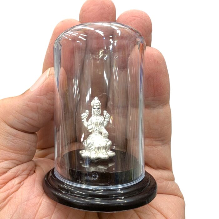 Pure silver Lakshmi idol in dome