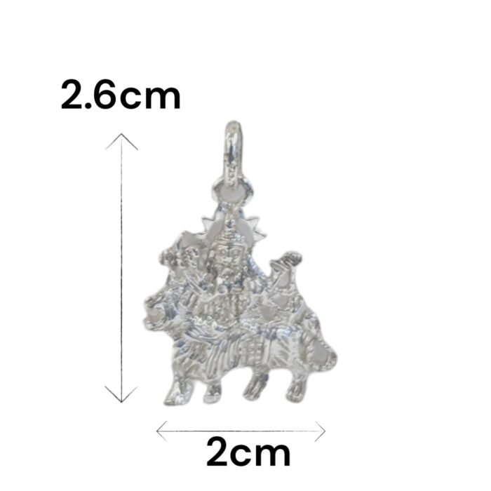 Pure Silver Sherawali Mata Pendant | 925 Sterling Silver