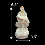 Shirdi Sai Baba Statue - White | Marble finish