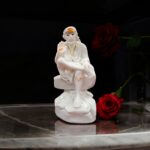 Shirdi Sai Baba Statue - White | Marble finish