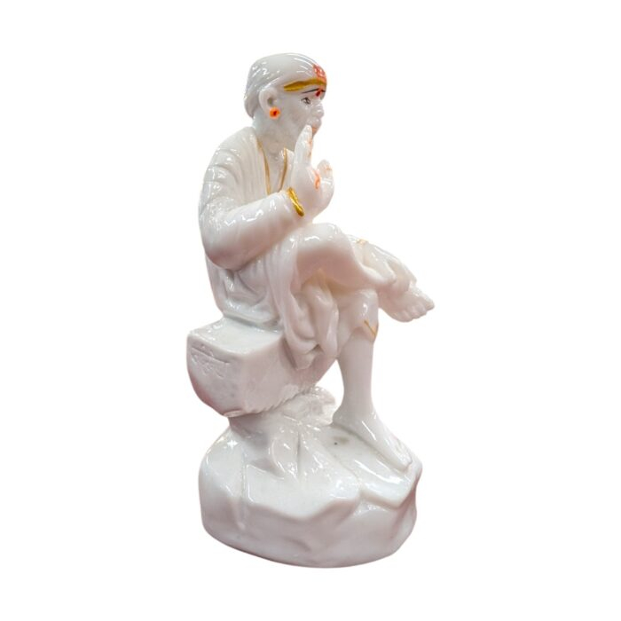 Shirdi Sai Baba Statue - White | Marble finish
