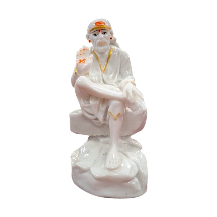 Shirdi Sai Baba Statue - White | Marble finish