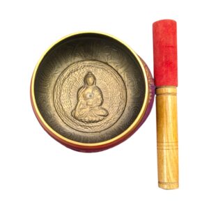 Black colored Brass Singing Bowl set