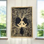 7 Chakras Tapestry | Black with Gold