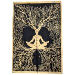 7 Chakras Tapestry | Black with Gold
